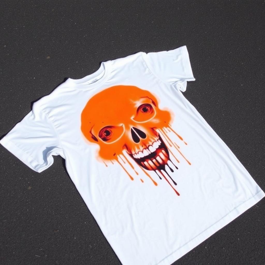 DRIP SKULL graffiti t-shirt